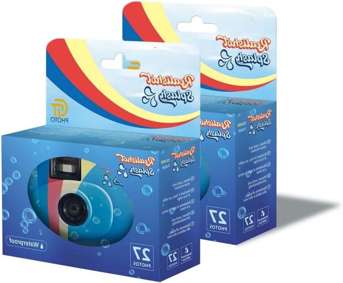 Wegwerpcamera Set - Onderwatercamera - Waterpret Vastleggen - Waterdicht tot 5m - 2 Stuks - Grijs