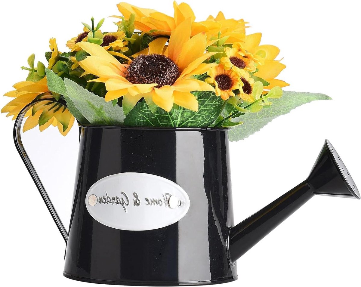 Kunstbloemen Zonnebloem - Nepbloem Pot - Decoratie Huis - Weinig Onderhoud - Compact Forma