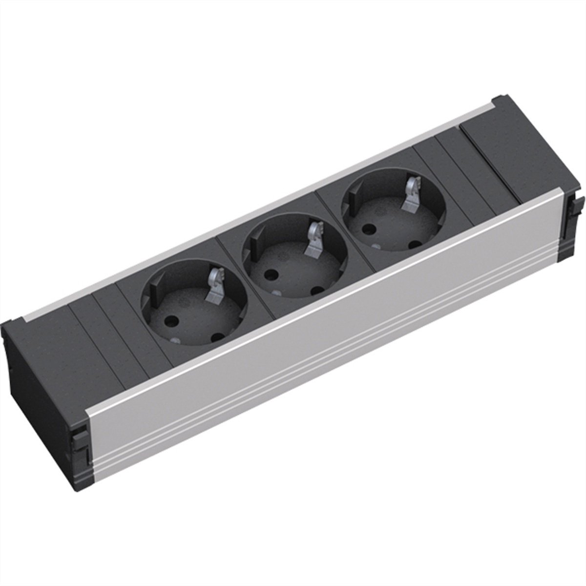 Bachmann Coni Kort - 3x Schuko - 0,15 meter GST18-3® (m) - Zwart