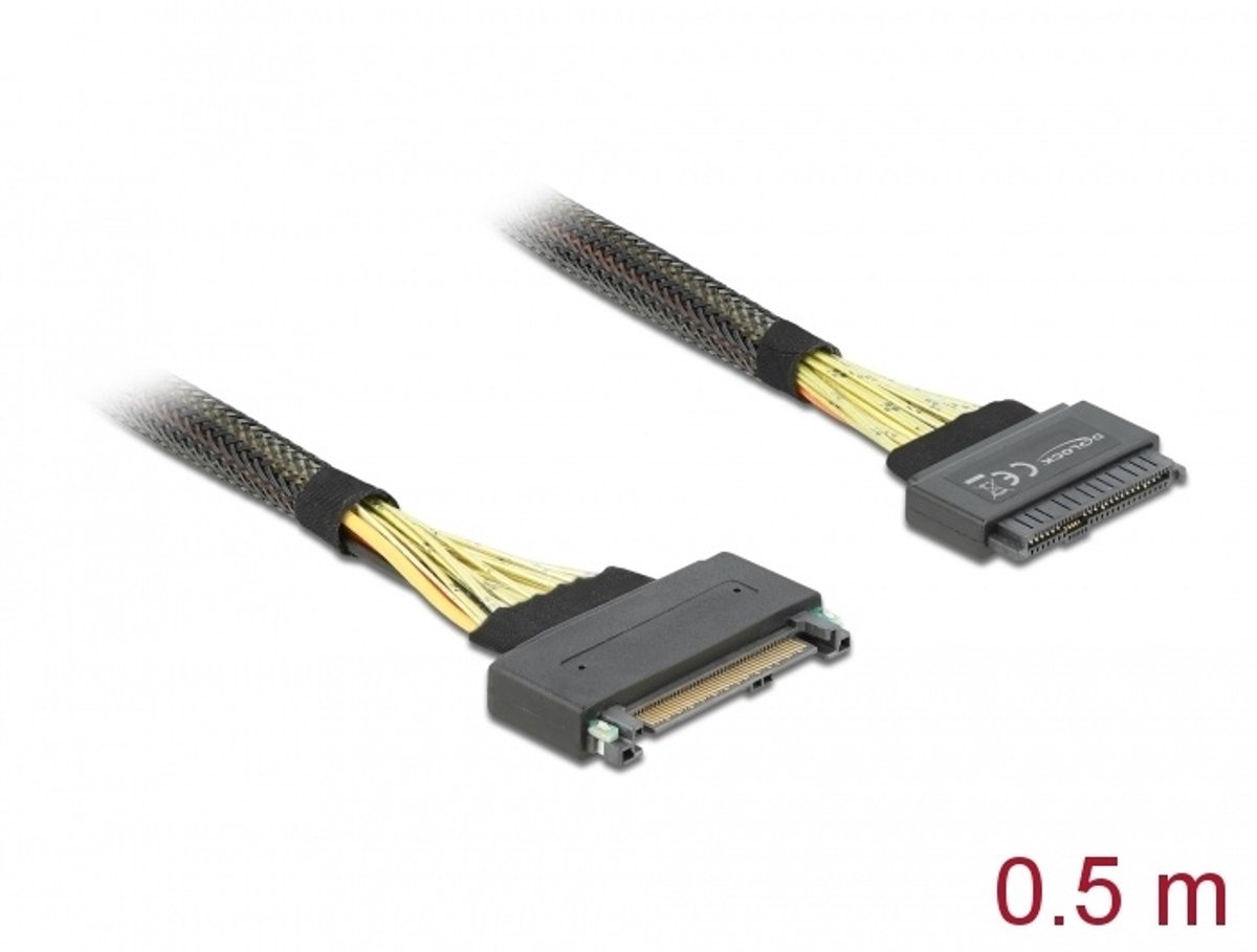 Delock Extension cable U.2 SFF-8639 male > U.2 SFF-8639 female 0.5 m