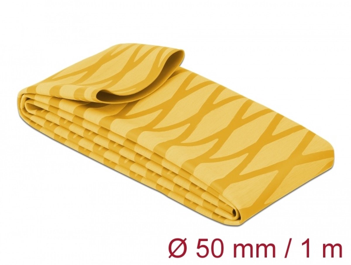 Warmte krimpbuis x-patroon niet-slip 1 m x 50 mm geel