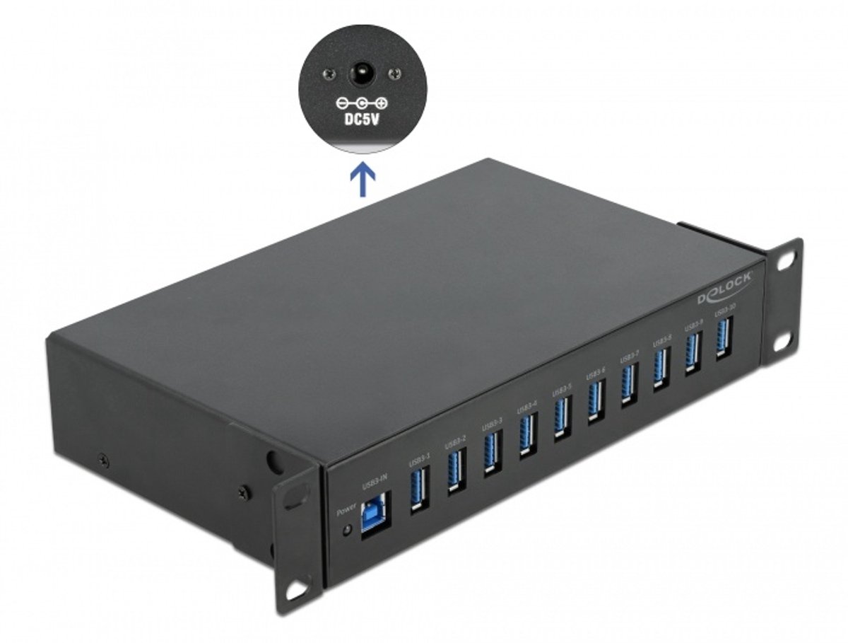 10 ″ Industriehub 10 x USB 3.2 Gen 1 Type-A
