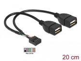 DeLOCK 83292 câble USB 0,2 m Noir