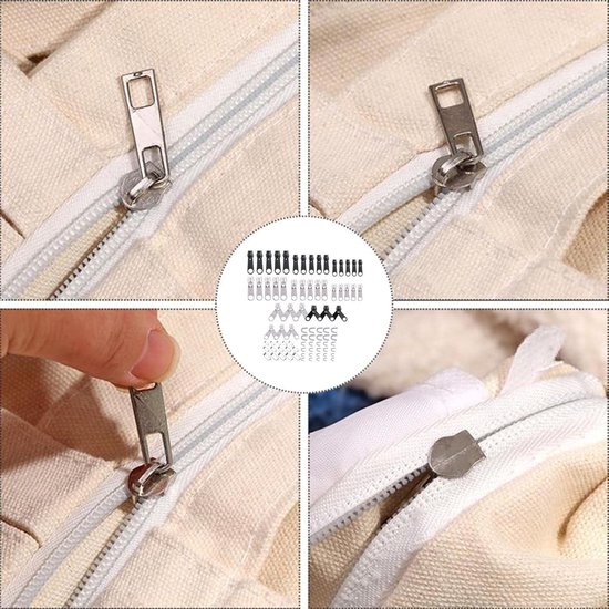 Rits reparatieset - Universele rits - Kleding herstellen - Dubbelzijdig ontwerp - N.v.t. - Zilverkleurig — afbeelding 2