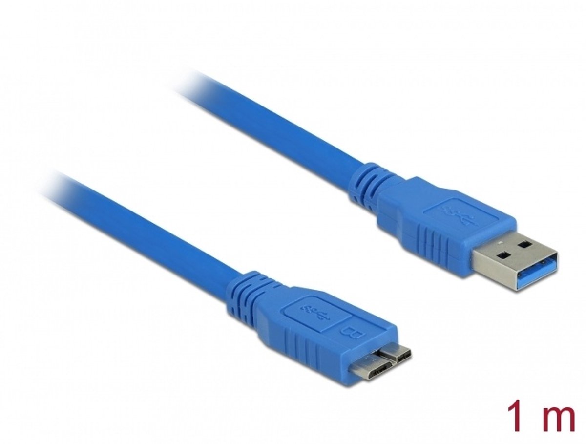 Delock - USB 3.0 Micro Kabel - Blauw - 1 meter