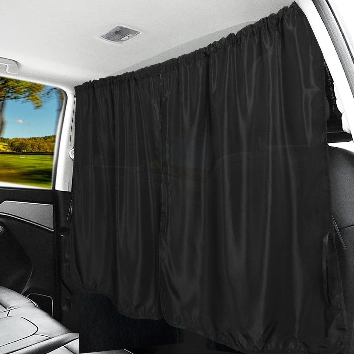 Verdeelgordijn voor Auto - Zonwering en Privacy voor Reizen, Naps en Kamperen - 134 x 78 cm Afneembaar Gordijn