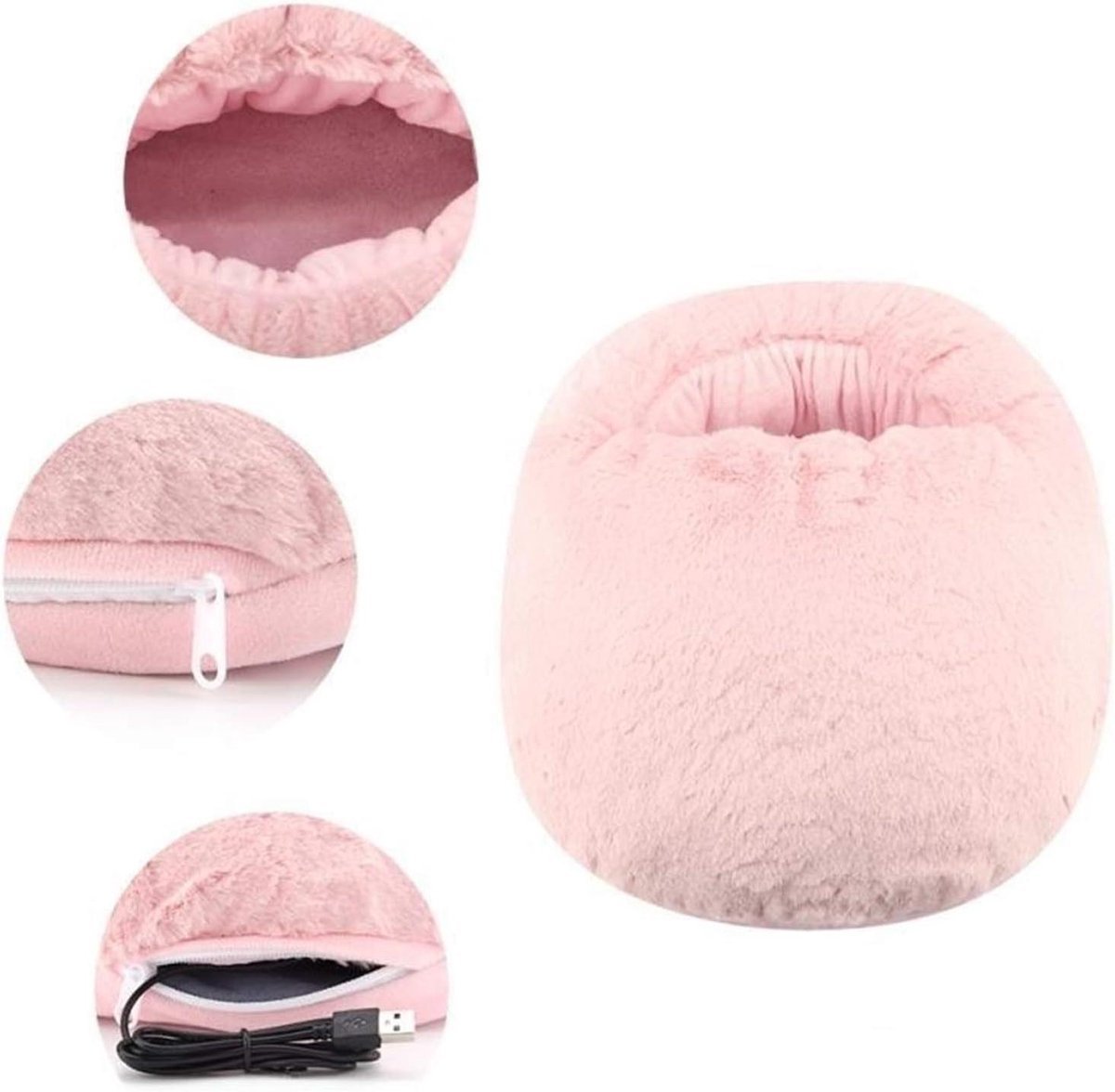 Voetverwarmer Kussen - Verwarmde Pantoffels - Winterse Warmte - Snelle Verwarming - 38 x 28 cm - Roze