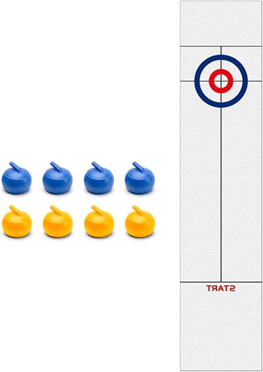 Tafel curling spel - Indoor sport spel - Gezellig samenzijn - Eenvoudige installatie - 307 x 78 x 81 cm