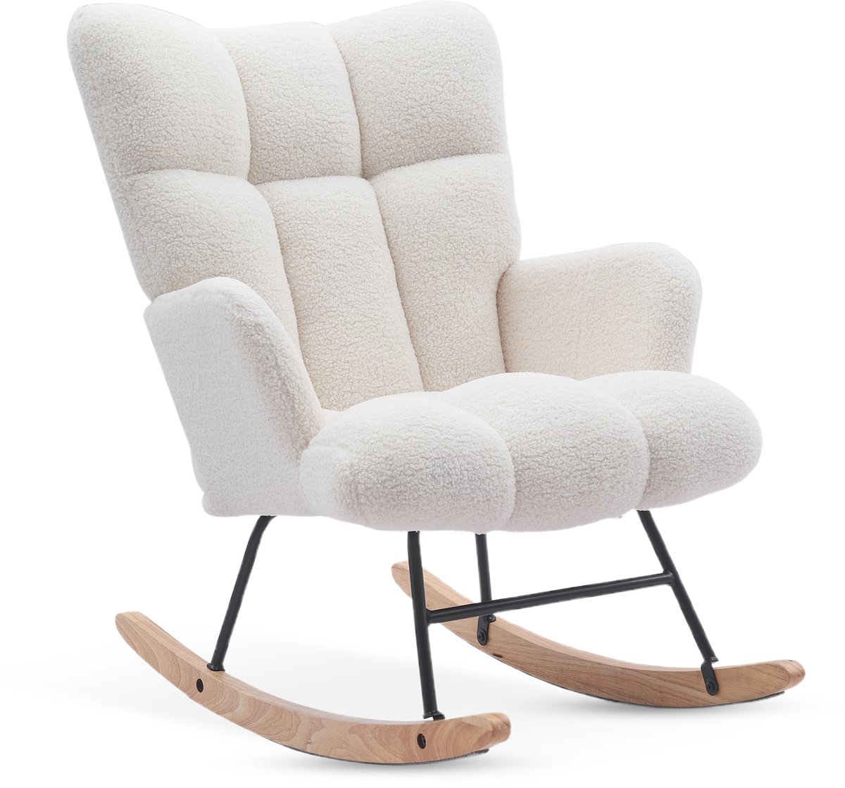 Bayt Schommelstoel - Fauteuil - Schommelstoel Babykamer - Relaxstoel - Wit