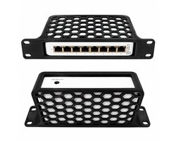 10 Inch Rack Mount Geschikt voor Ubiquiti UniFi USW-Lite-8 PoE – Netwerk Switch Houder – Rackbeugel – Zwart