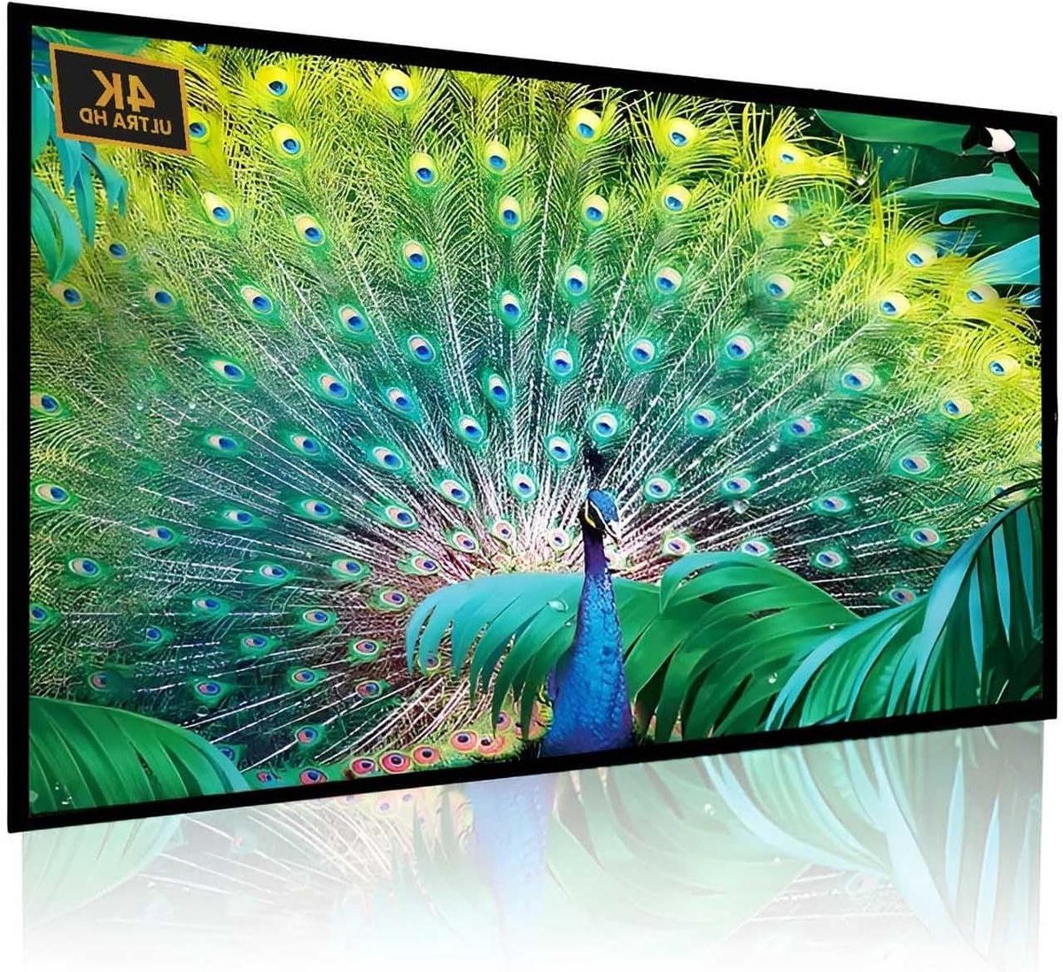 Projectiescherm Vast Frame - Bioscoopscherm Binnen Buiten - Thuis Bioscoop Creëren - 4K 8K Ultra HD - 72 inch - Wit