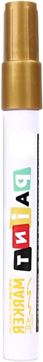 Marker pen - Tekstmarker reparatiepen - Tekenen schrijven beletteren - Sneldrogende waterdichte inkt - 3 mm fijne punt - Goud