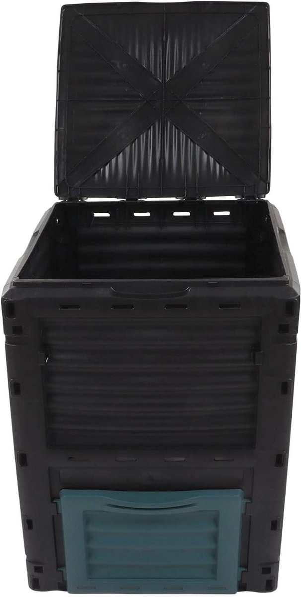 Compostbak - Tuincomposter - Afval Verwerken - Geventileerd Ontwerp - 300 Liter - Zwart