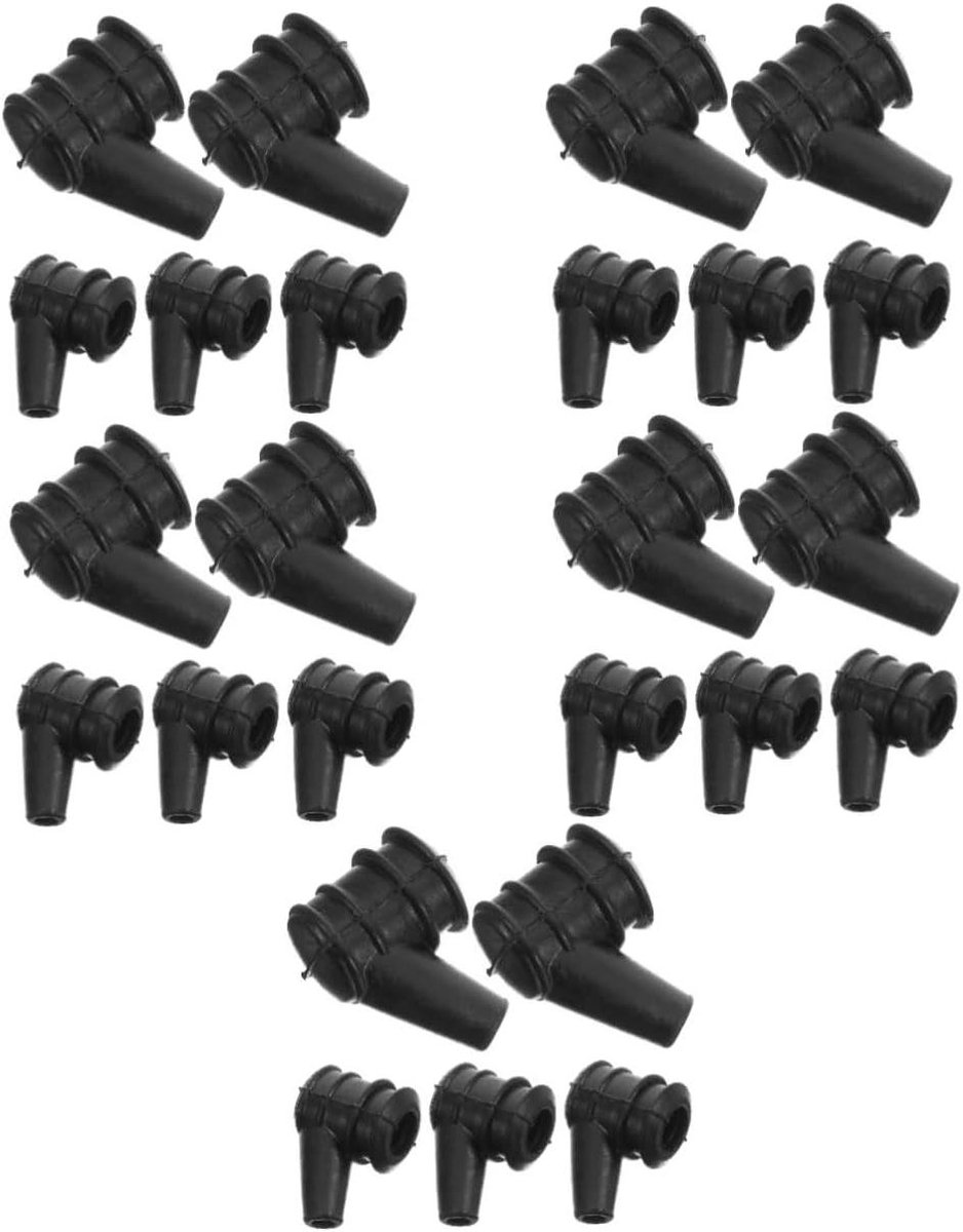 Grasmaaier Bougies - Reserveonderdelen Motor - Motoronderhoud Tuin - Voorkomt Olielekkage - 25 Stuks - Zwart