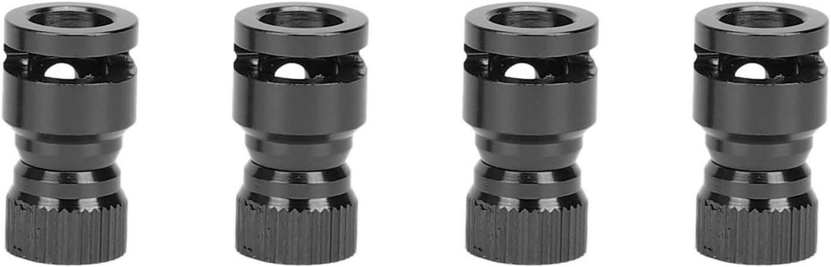RC Carrosseriehouder - Montage Clips - RC Auto Tuning - Aluminiumlegering - 4 Stuks - Zwart