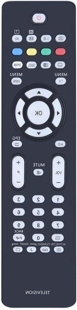 Afstandsbediening - Mini Controller - Televisie Bediening - IR Draadloze Communicatie - Compact Formaat - Zwart