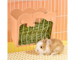 Hangsilo voor Hooi voor Kleine Dieren zoals Konijnen, Cavia's en Dwergkonijnen - Roze Kleur