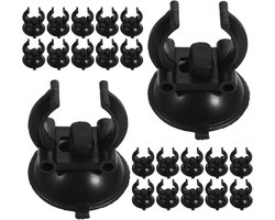Aquarium Zuignap Clips - Verwarmer Bevestiging - Aquarium Onderhoud - Sterke Zuigkracht - 28 Stuks - Zwart