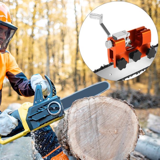 Slijper voor kettingzagen - Gereedschap voor het slijpen van kettingzagen - Slijper voor kettingzaagbladen - Slijpset voor kettingzagen - Met 5 slijpkoppen - Slijperaccessoires - Geschikt voor alle kettingzagen, elektrische zagen en tuingereedschap — afbeelding 5