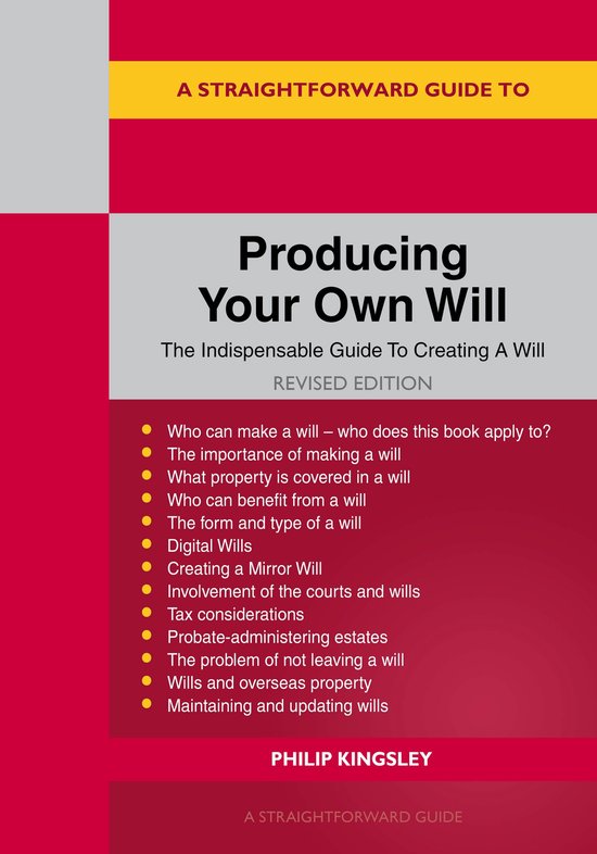 A Straightforward Guide to Producing Your Own Will - cover
