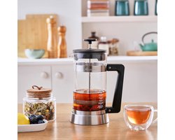 Karaca Cavira - French Press - 1000 ml - Borosilicaat Glas - Zwart Metaal - Koffie- en Theepers