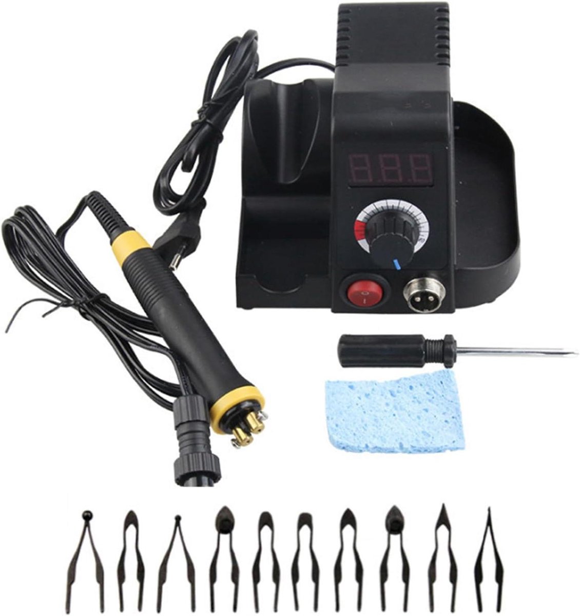 Houtbrander Set - Pyrografie Kit - Houtbewerking - Temperatuur Instelbaar - 40 Watt - Zwart