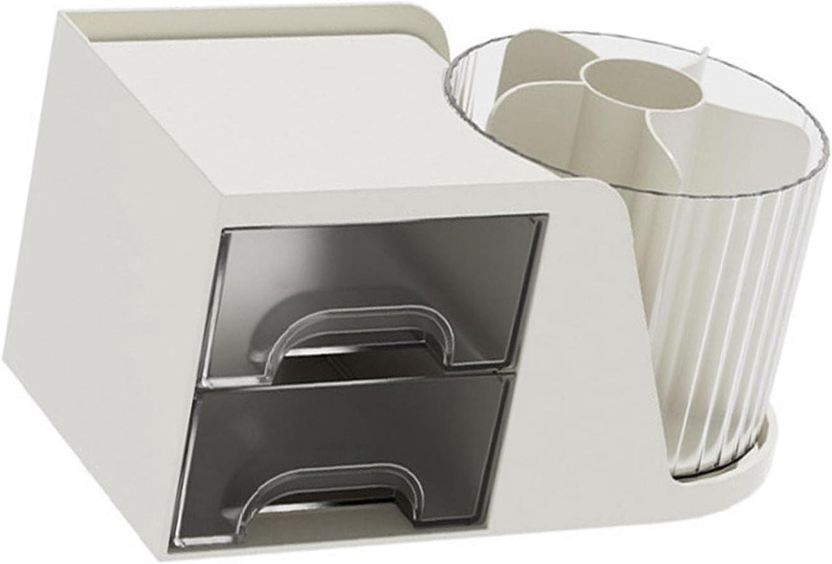 Make-up Organizer - Cosmetica Opberger - Schoonheidsproducten Sorteren - 360 Graden Rotatie - 24x14x13 cm - Wit