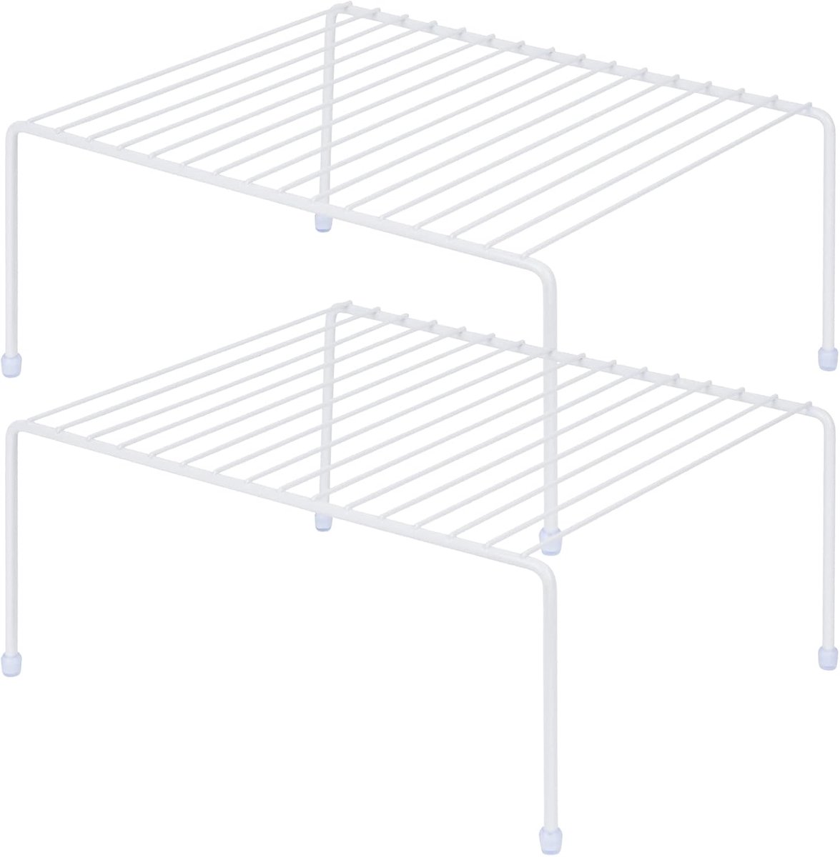 Opbergrek Keuken - Kast Organizer - Ruimte Besparen - Stapelbaar Ontwerp - Medium Formaat - Wit