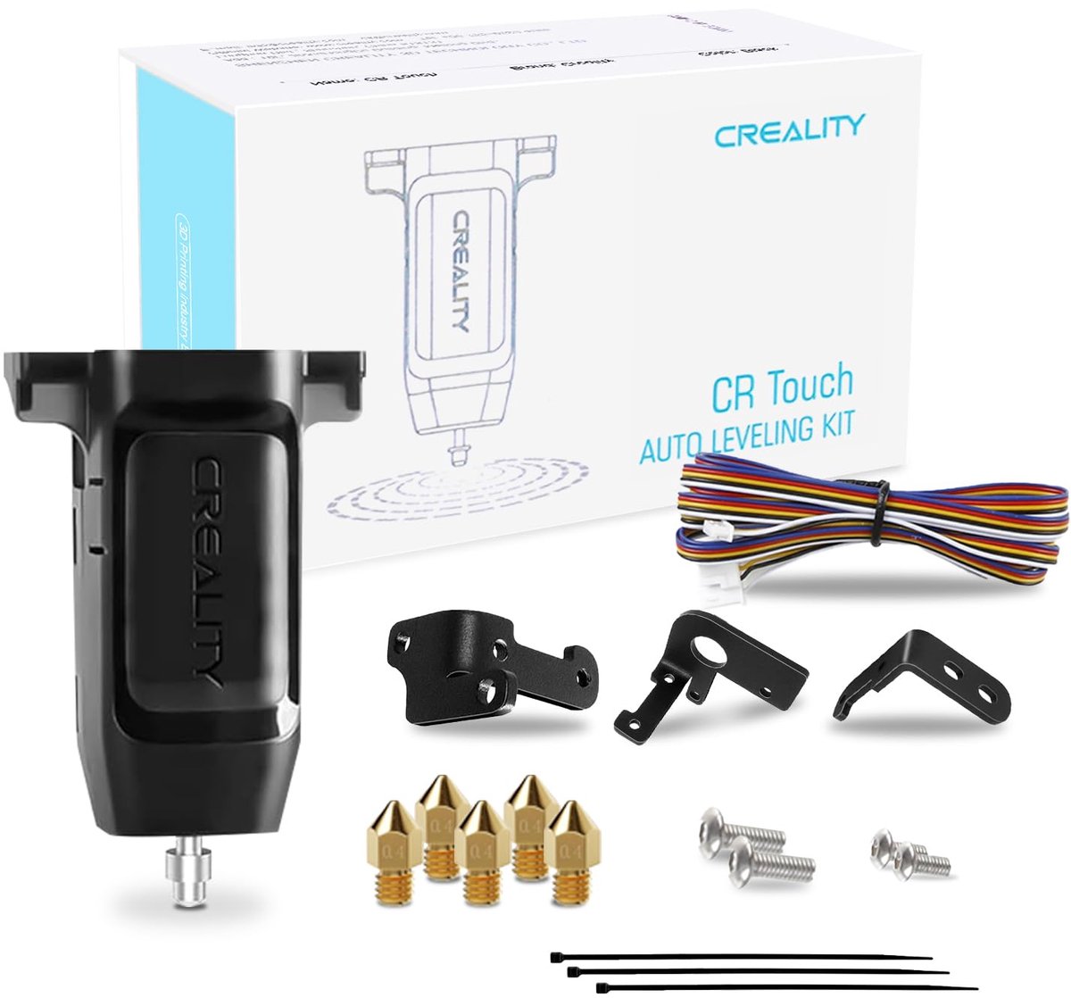 Automatische Nivellering Kit - 3D Printer Sensor - Nauwkeurig Printen - Meerpuntsdetectie Compensatie - 100.000+ Hergebruik - Zwart