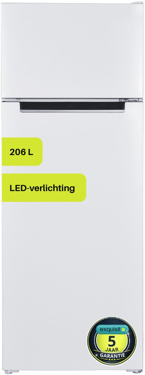 Exquisit KGC270-45-040DW - Koelvriescombinatie - 5 Jaar Garantie - Wit - 206 liter