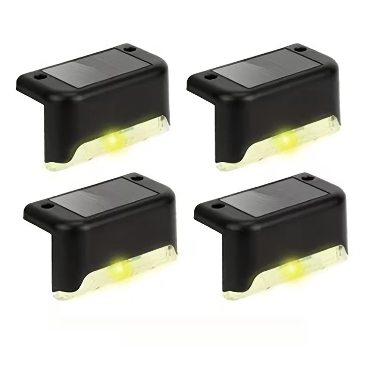 Solar Lampen Voor Schutting - 4 Stuks – Waterdichte Led Buitenverlichting Op Zonne-energie Met Warm Wit Licht – Voor Muur, Terras, Tuin, Hek, Garage, Zwembad – Eenvoudige Installatie