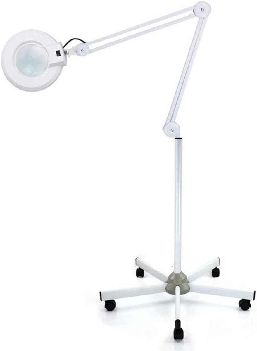 Vergrootglas Lamp - Loep Lamp - Nauwkeurig Werken - Verstelbare Arm - 5x Vergroting - Wit
