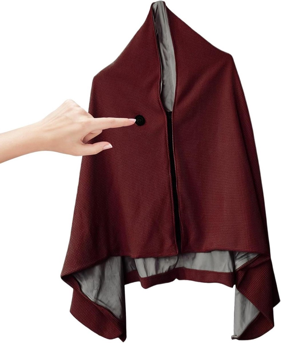Verwarmde Sjaal - Elektrische Deken - Warm Blijven - Gelijkmatige Warmte - 150 x 80 cm - Grijs