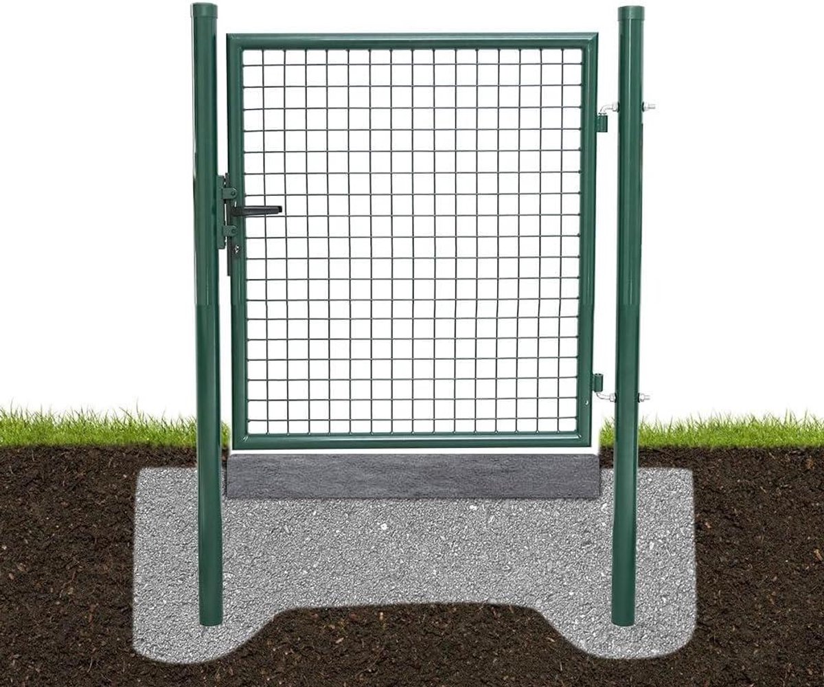 Metalen Tuinpoort - Hekwerk Deur - Tuin Afscheiden - Roestbestendig Verzinkt - 100x100 cm 