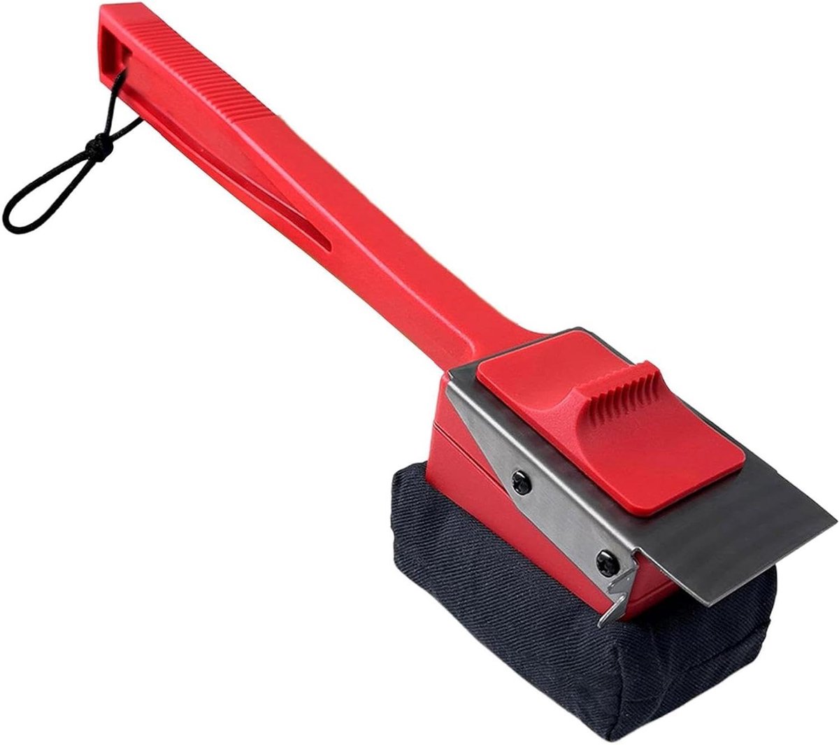 Grillborstel - Reinigingsschrobber - Barbecue Reinigen - Met ingebouwde schraper - 44 cm - Zwart
