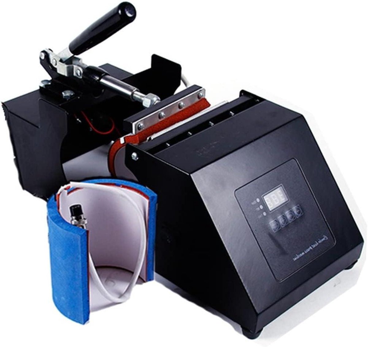 Mok Persmachine - Mok Printer Warmtepers - Mokken Bedrukken - 2-in-1 Systeem - 11oz - Zwart