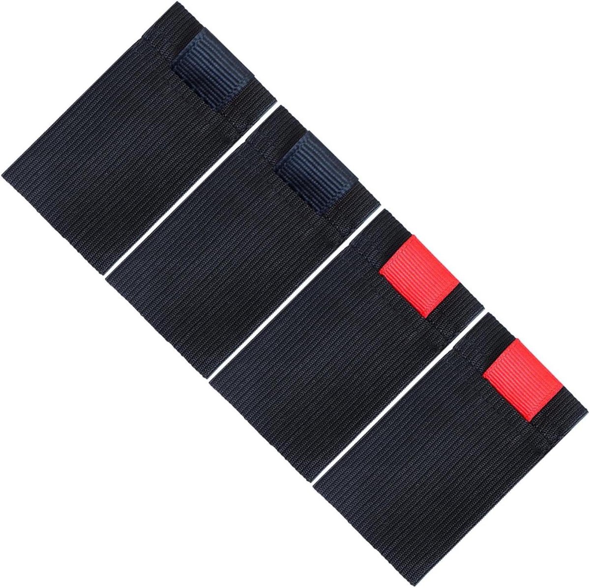 Rolriem Beschermers - Lijnhouders Visrol - Visuitrusting Beschermen - Set van 4 stuks - L - Rood en Zwart