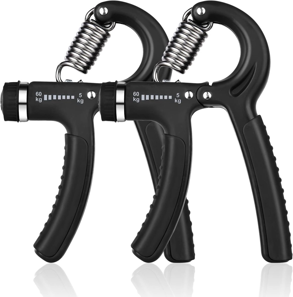Zandarix Handtrainer - Handtrainingsapparaat - Vingertrainer - Trainingsapparaat - Fitness van 10 kg - 50 kg - Set van 2 Stuks - Zwart