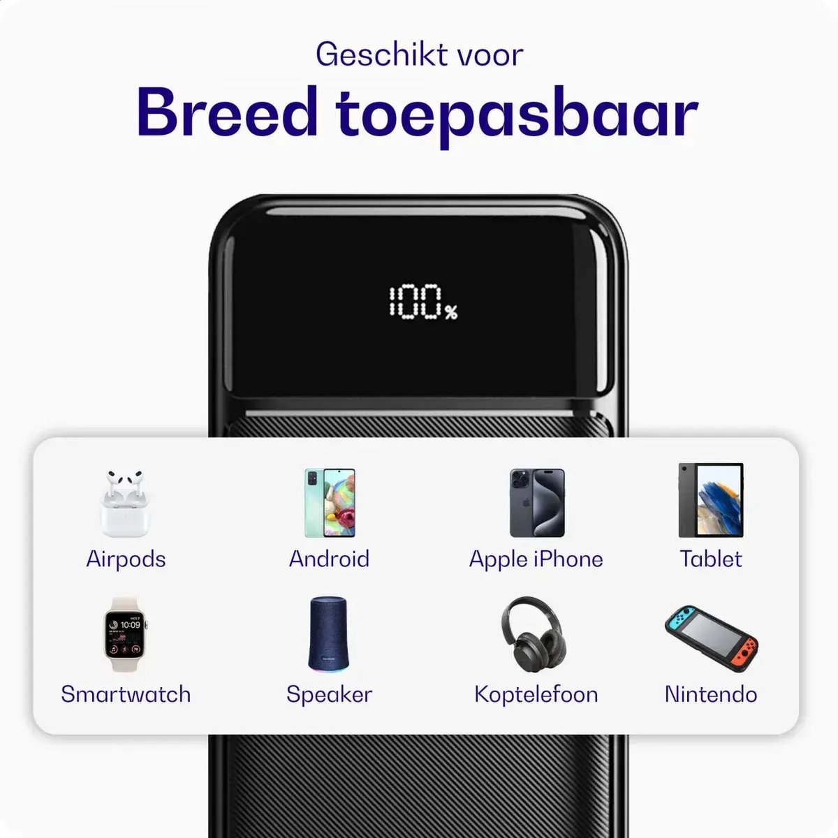 Duo Pack 10.000 mAh Powerbank Buddi Boost - Reisformaat - LED Display - USB-A - USB-C Snelladen - Universele Draagbare Oplader voor Telefoon & Tablet - Noodpakket - Ideaal voor Handbagage - Zwart — cadeau in Elektronica - foto 2