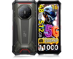 DOOGEE S300 PRO Robuuste smartphone 5G - 6.78 inch FHD+ 120Hz - 48GB RAM - 512GB ROM - 11000mAh 66W - Android 16 - 200MP+36MP Camera - Outdoor Smartphone IP68/IP69K - Dual Sim Telefoon - NFC GPS - Grijs