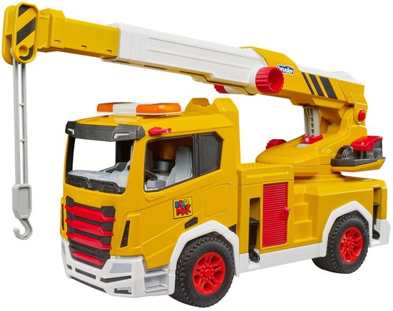 Foto: Bruder speelgoed kraanwagen roadmax stoere bouwtruck voor kinderen 