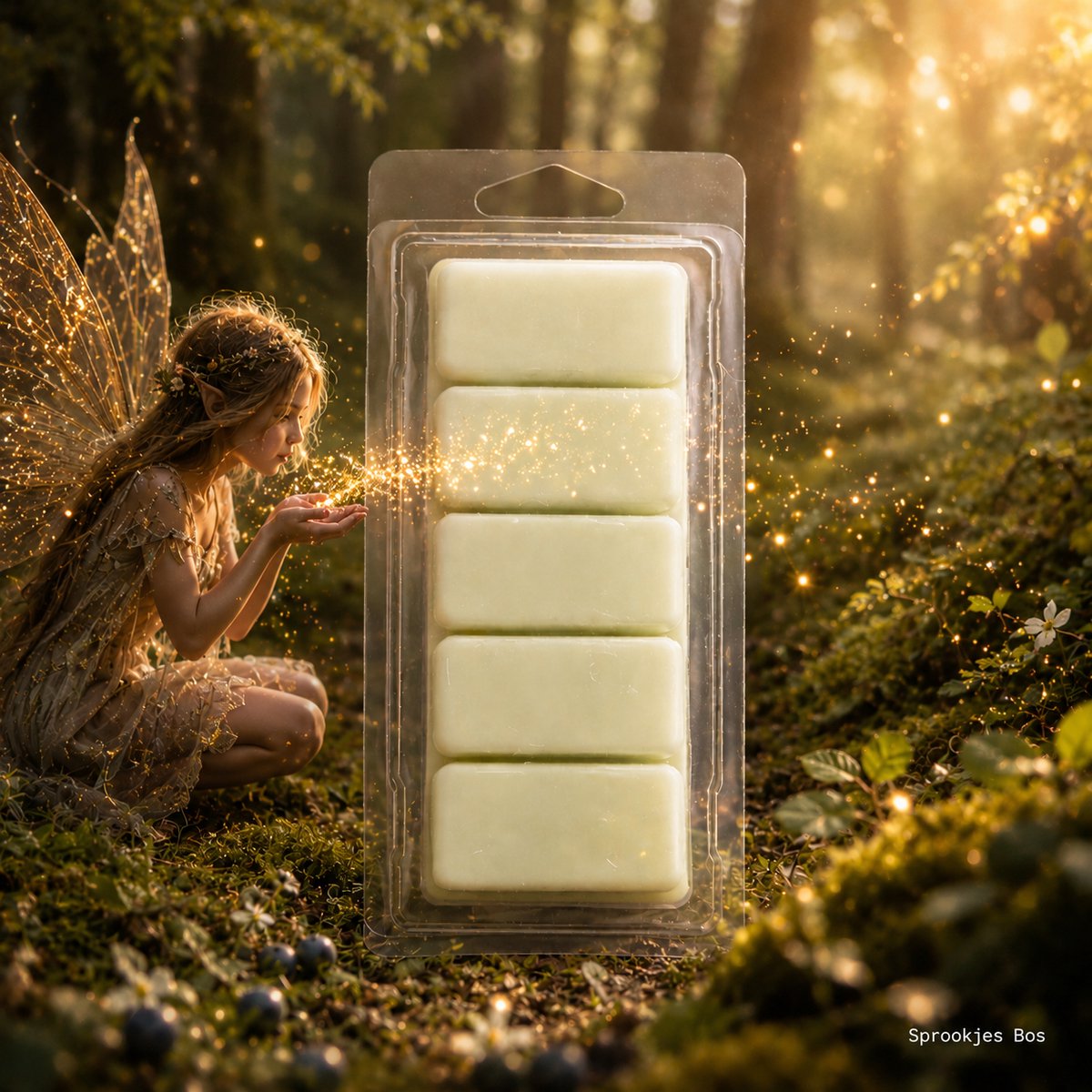 Waxmelts Sprookjes Bos - Snapbar - 55 gram - Sojawas - Handmade - Dierproefvrij - Vegan - Huisparfum - Voor in geurbrander - Waxbrander - Geur in huis - Wax melt - Geurkaars - Parfum