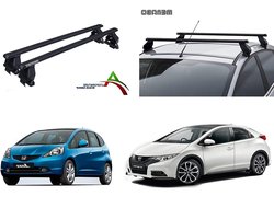 Dakdragers Auto - Imperiaal Set - Extra Bagage Vervoer - Voor Auto Zonder Rails - 130 cm Stangen - Zwart