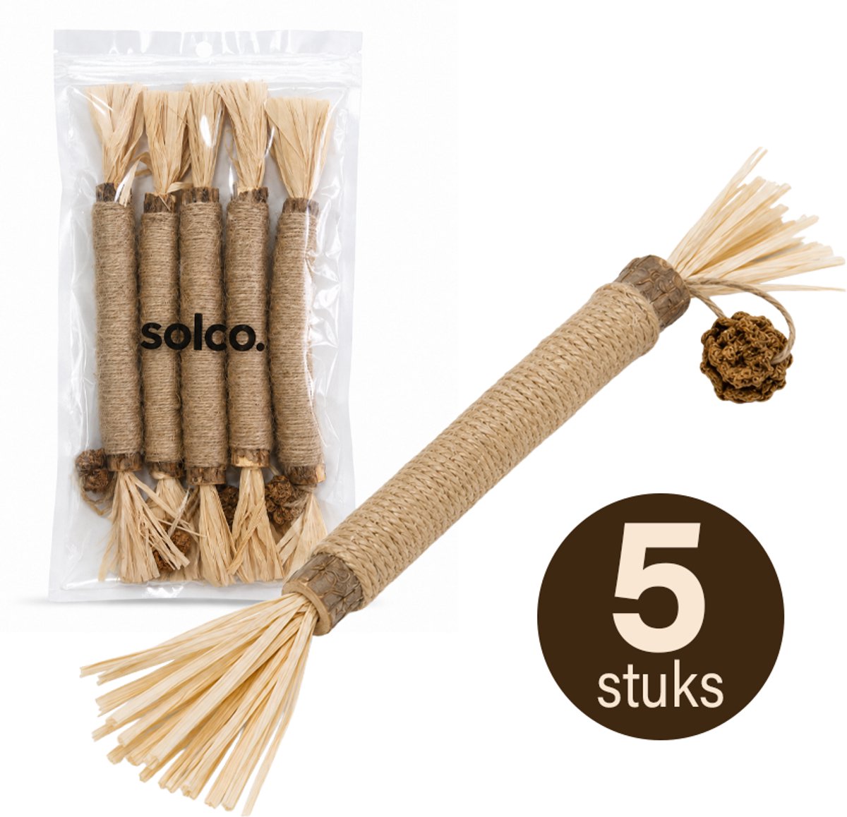 Matatabi stokjes kat 5 stuks - 100% Natuurlijk en Eetbaar Kattenspeelgoed - Catnip Effect voor Kat