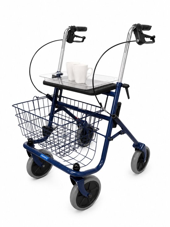 Thuasne - Rollator Quatro - Opvouwbaar - Blauw - Voor binnen en buiten - 10,2 kg