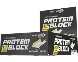 Best Body Nutrition Hardcore Protein Block - Eiwitrepen - 1 box - Yoghurt Lemon