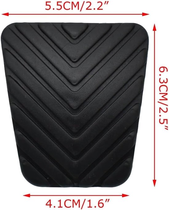 Pedaal Rubber Set - Rem Koppeling - Veilig Rijden - Anti-slip Oppervlak - 2 Stuks - Zwart — afbeelding 3