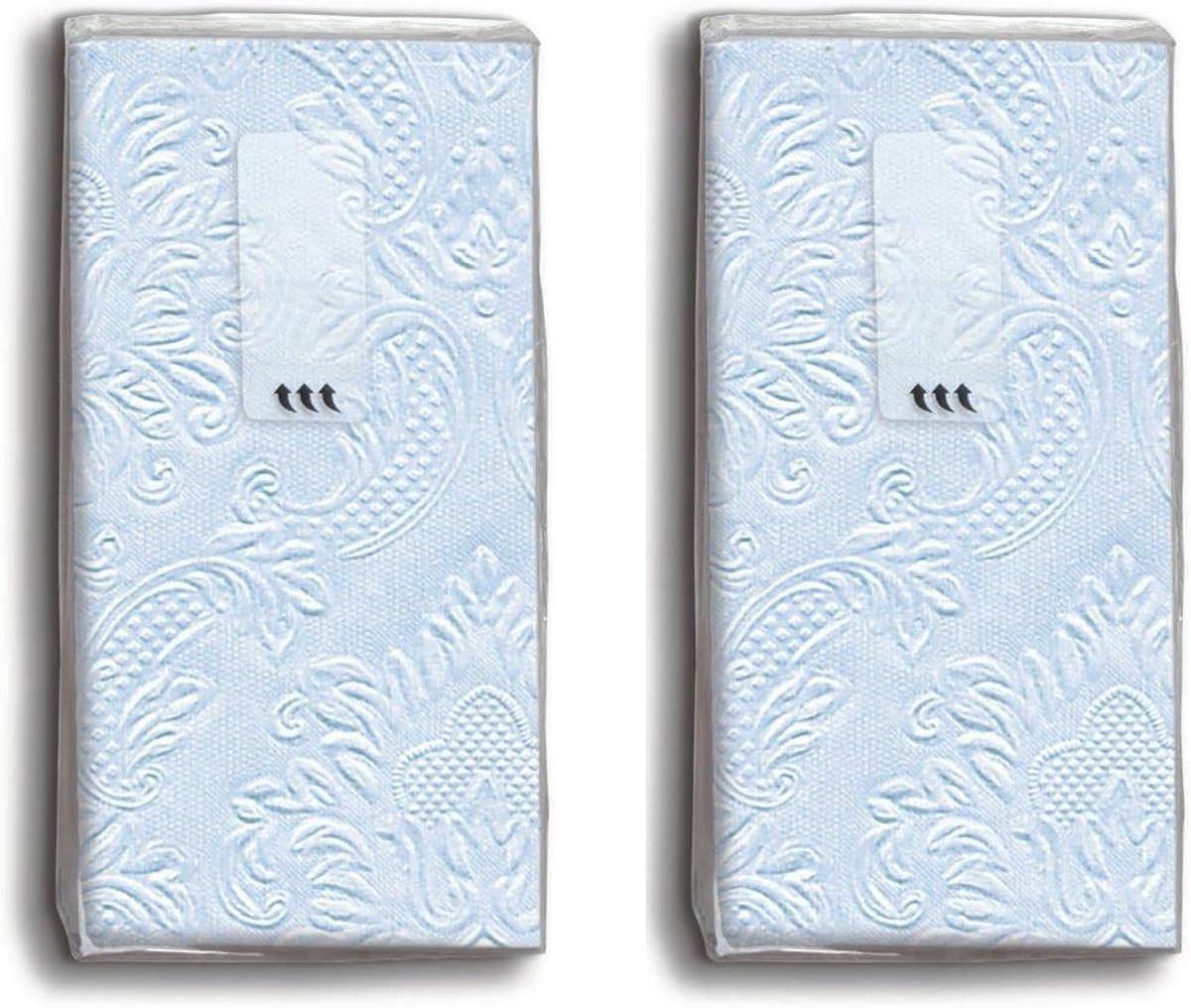 Zakdoekjes Moments Ornament - Papieren zakdoekjes - Dagelijks gebruik - Huidvriendelijk en milieuvriendelijk - 20 stuks - Pastelblauw