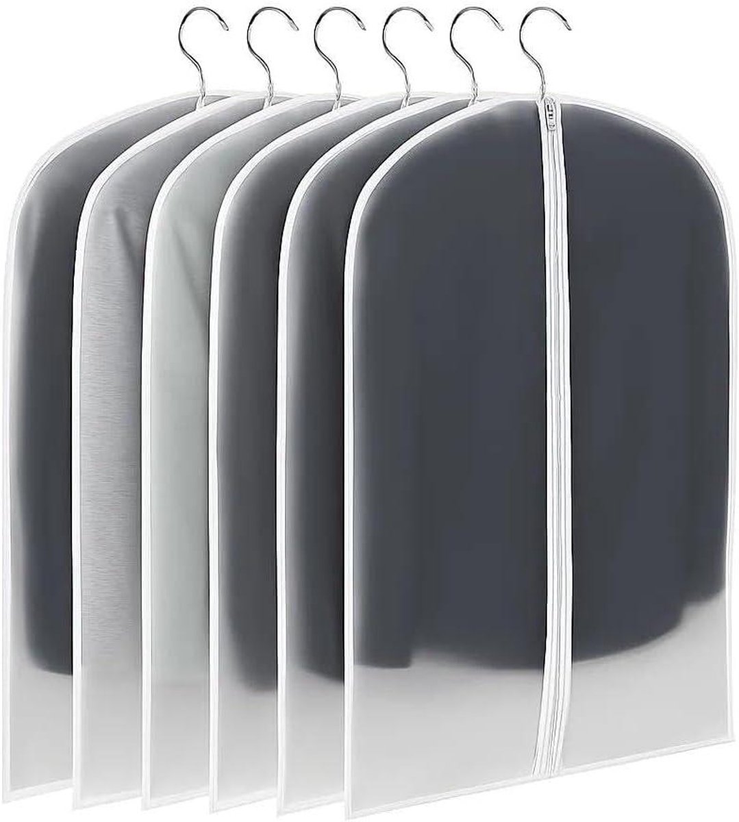 Kledinghoezen - Kledingbeschermers - Kleding Opbergen - Waterdicht Ademend - 5 Stuks 130x90cm - Lichtgrijs