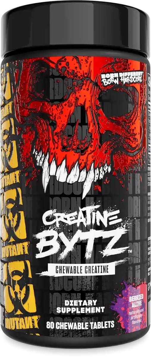 Mutant Mutant Bytz Creatine Chewable Tablets (80) Berried Alive - Creatine - Creatine Monohydraat